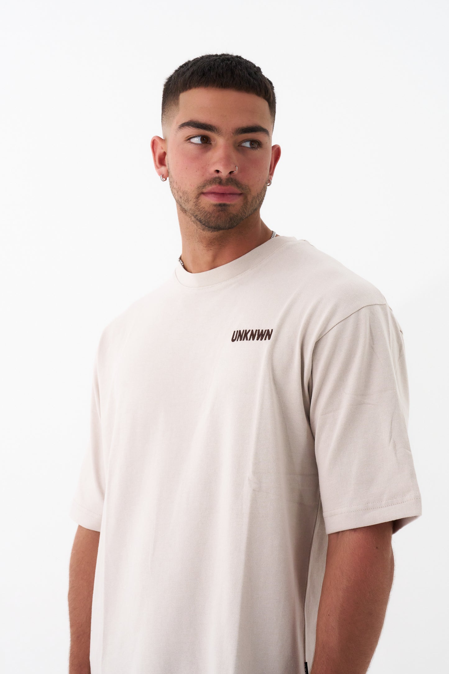 Unknwn Cotton Oversized Crew Neck Half Sleeve T-Shirt