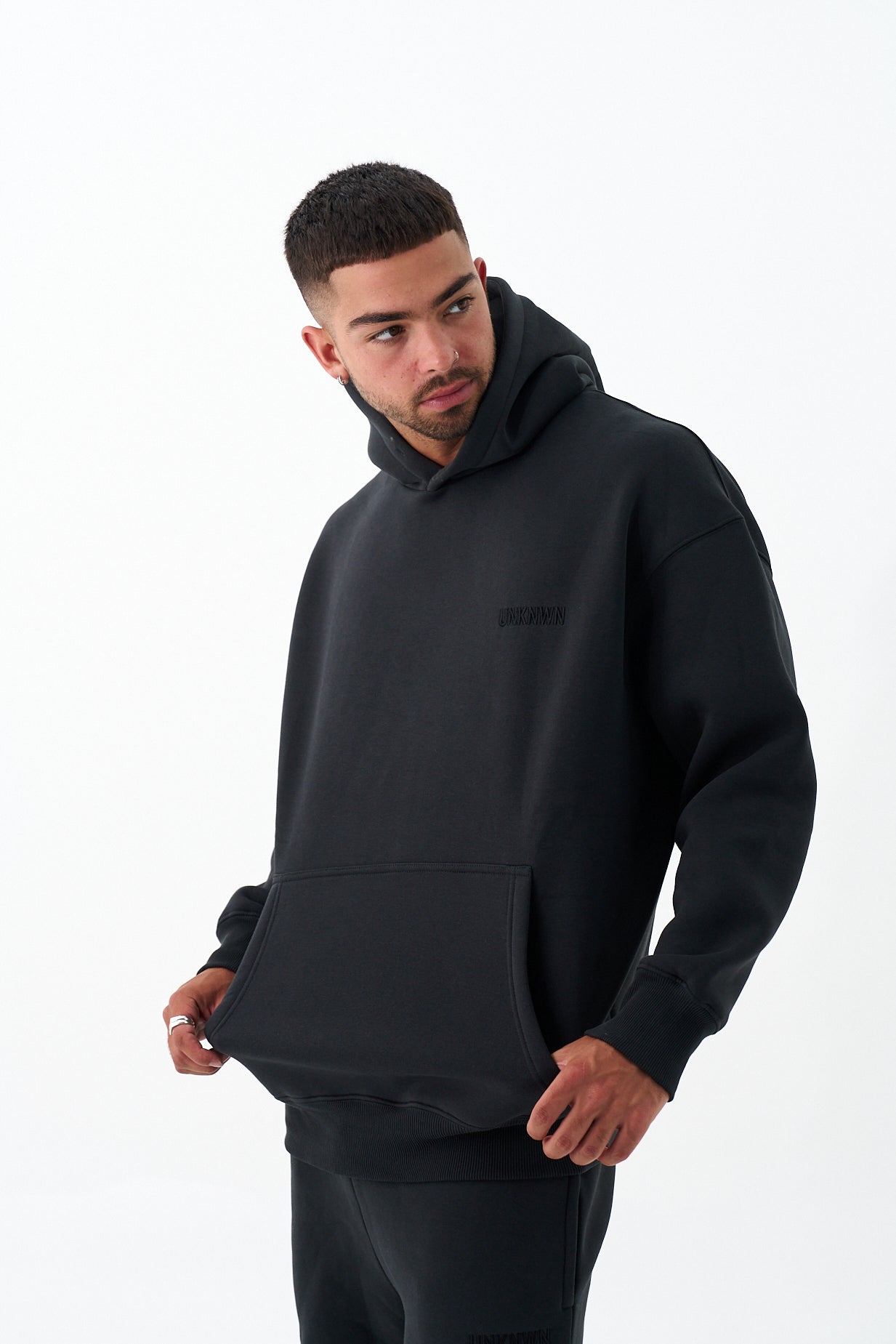 UNKNWN OVERSIZE HEAVY HOODIE - CHARCOAL GREY