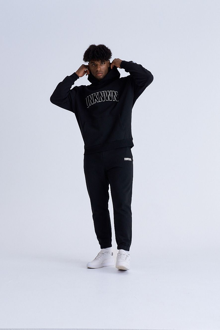 DRE APPLIQUÉ HOODIE - BLACK