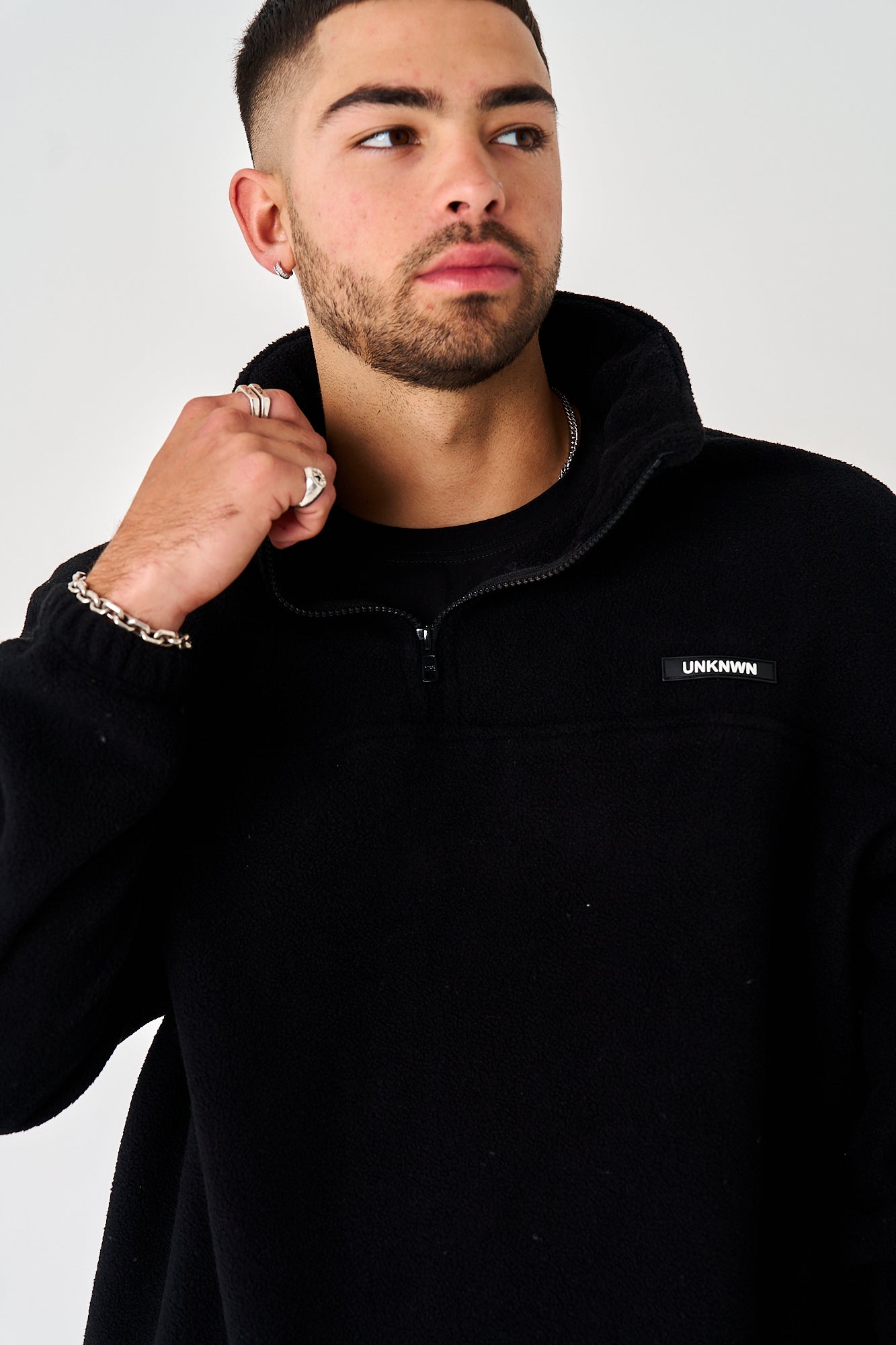 UNKNWN Sherpa Quater Zip - Midnight Black