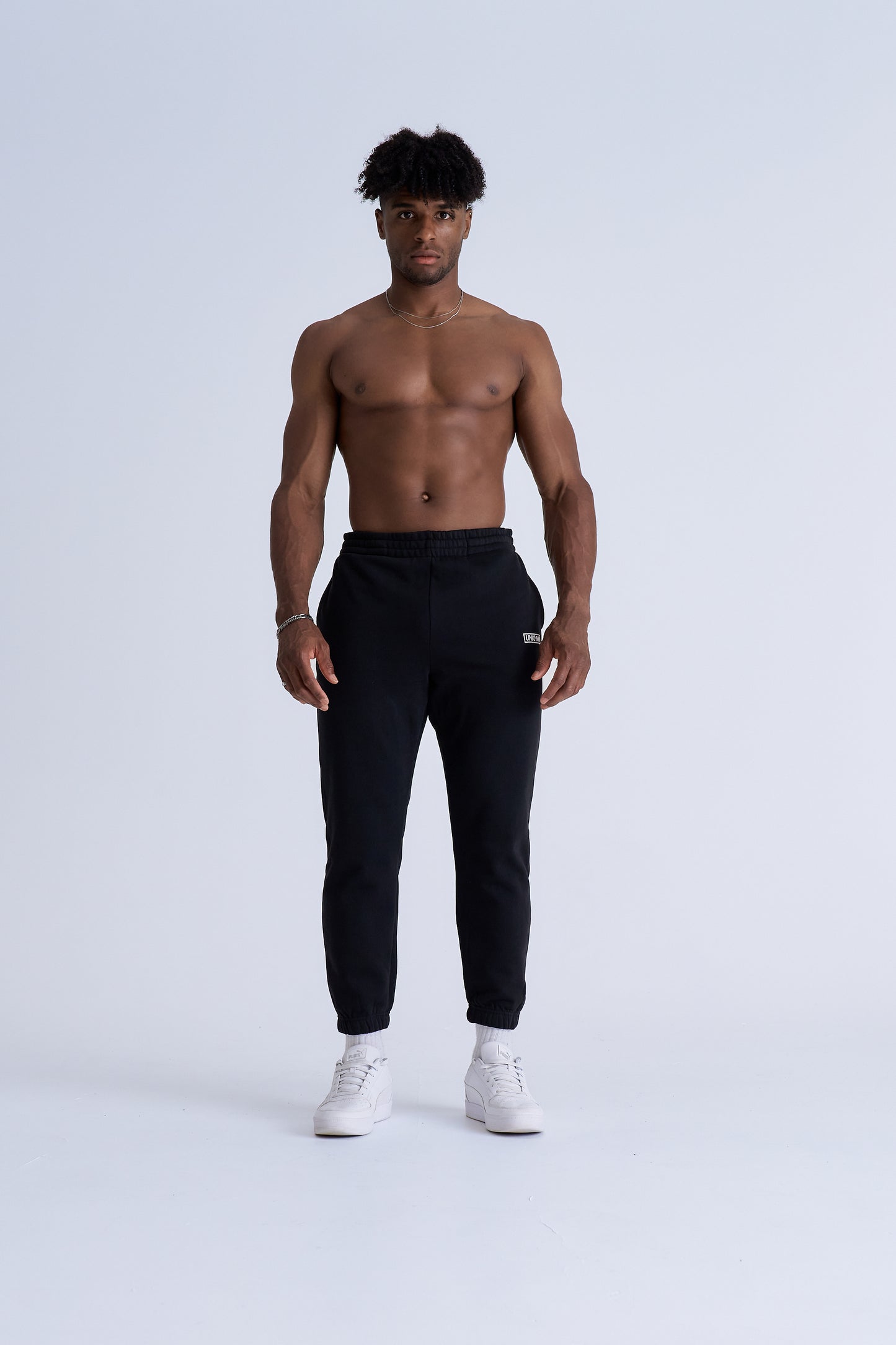 BOX LOGO TRACKPANTS - BLACK