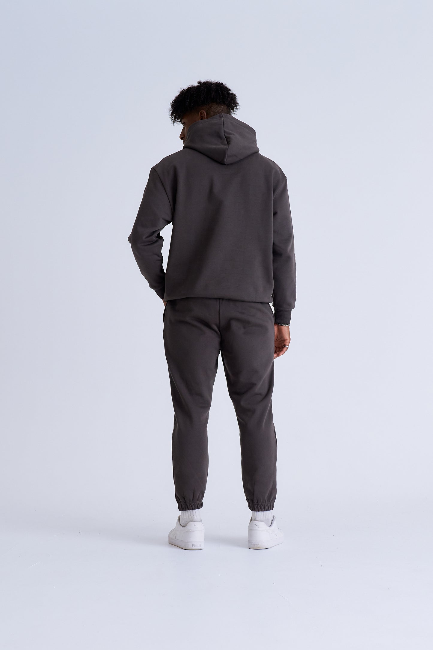 DRE APPLIQUÉ HOODIE -  CHARCOAL