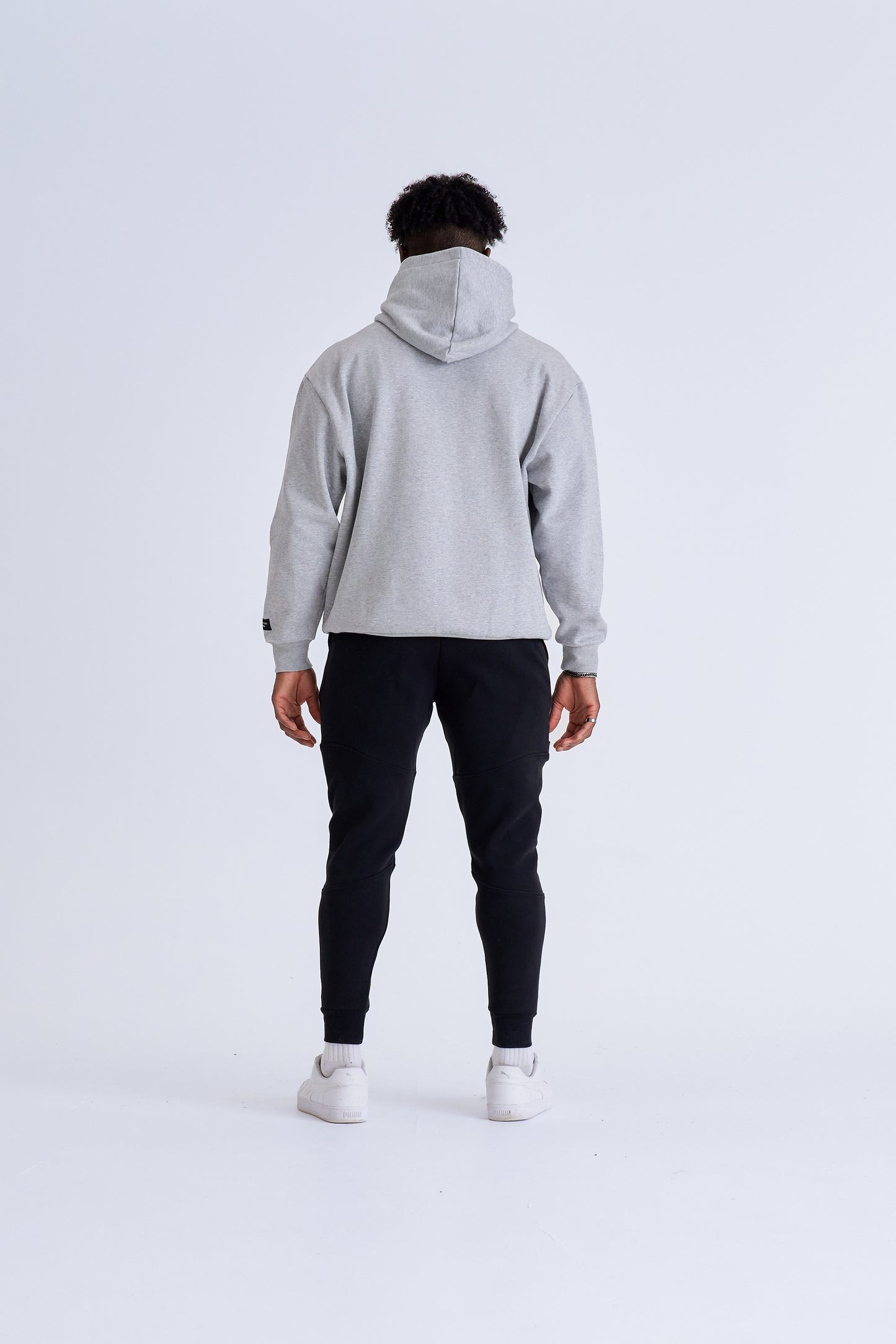 DRE APPLIQUÉ HOODIE - GREY