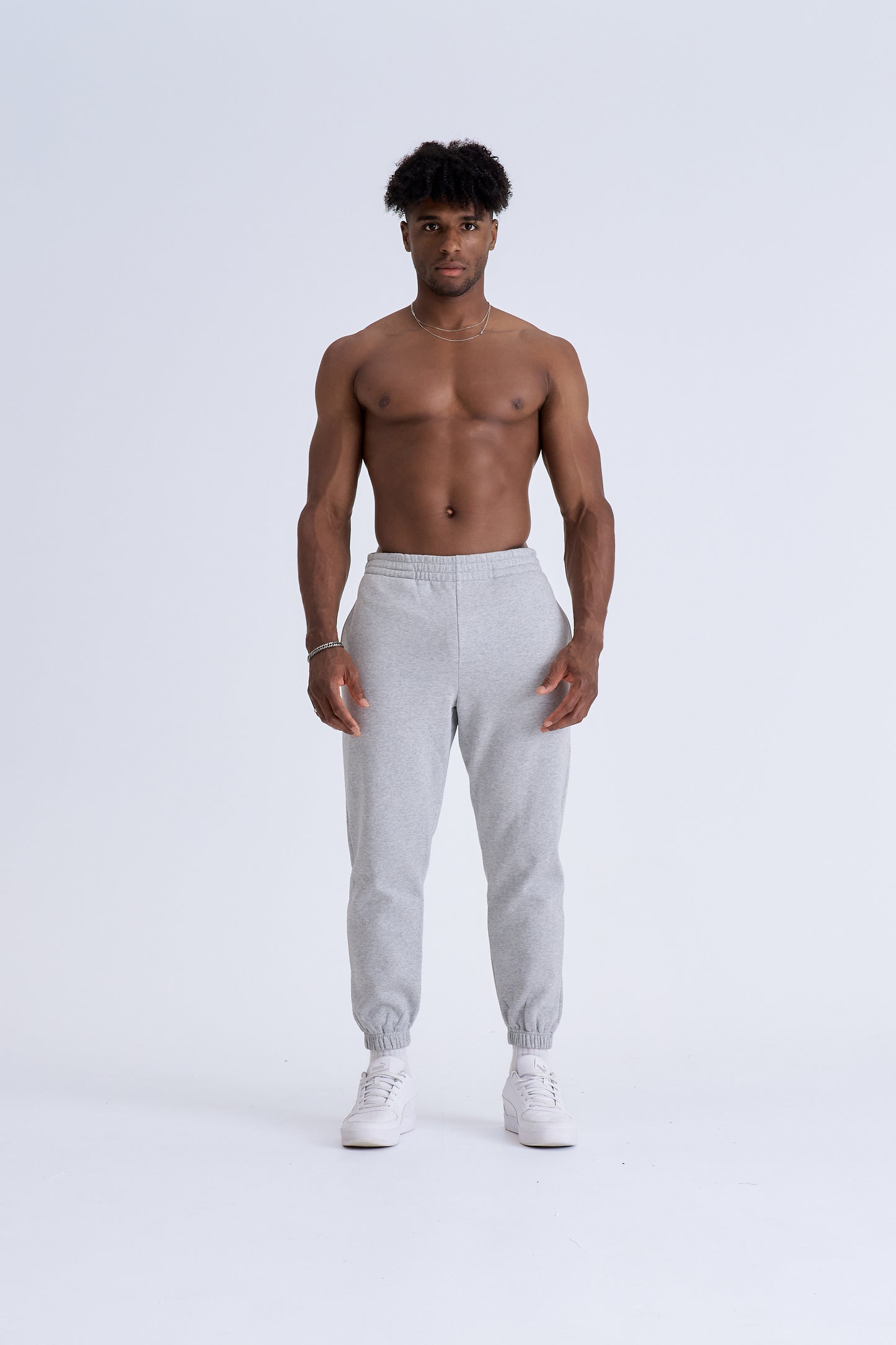 BOX LOGO TRACKPANTS - GREY
