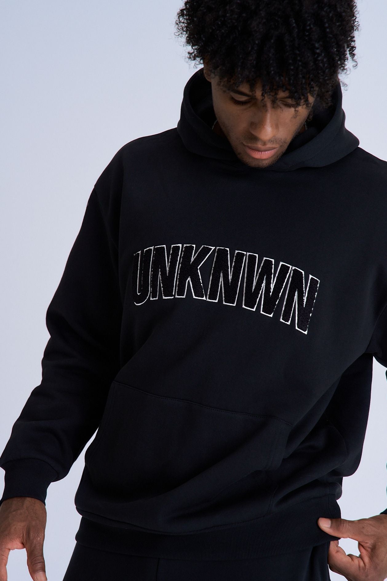 DRE APPLIQUÉ HOODIE - BLACK