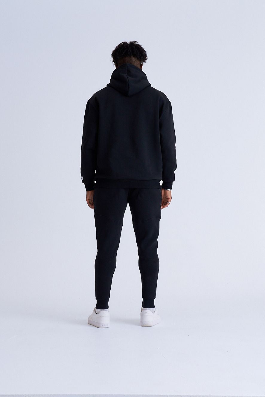 DRE APPLIQUÉ HOODIE - BLACK