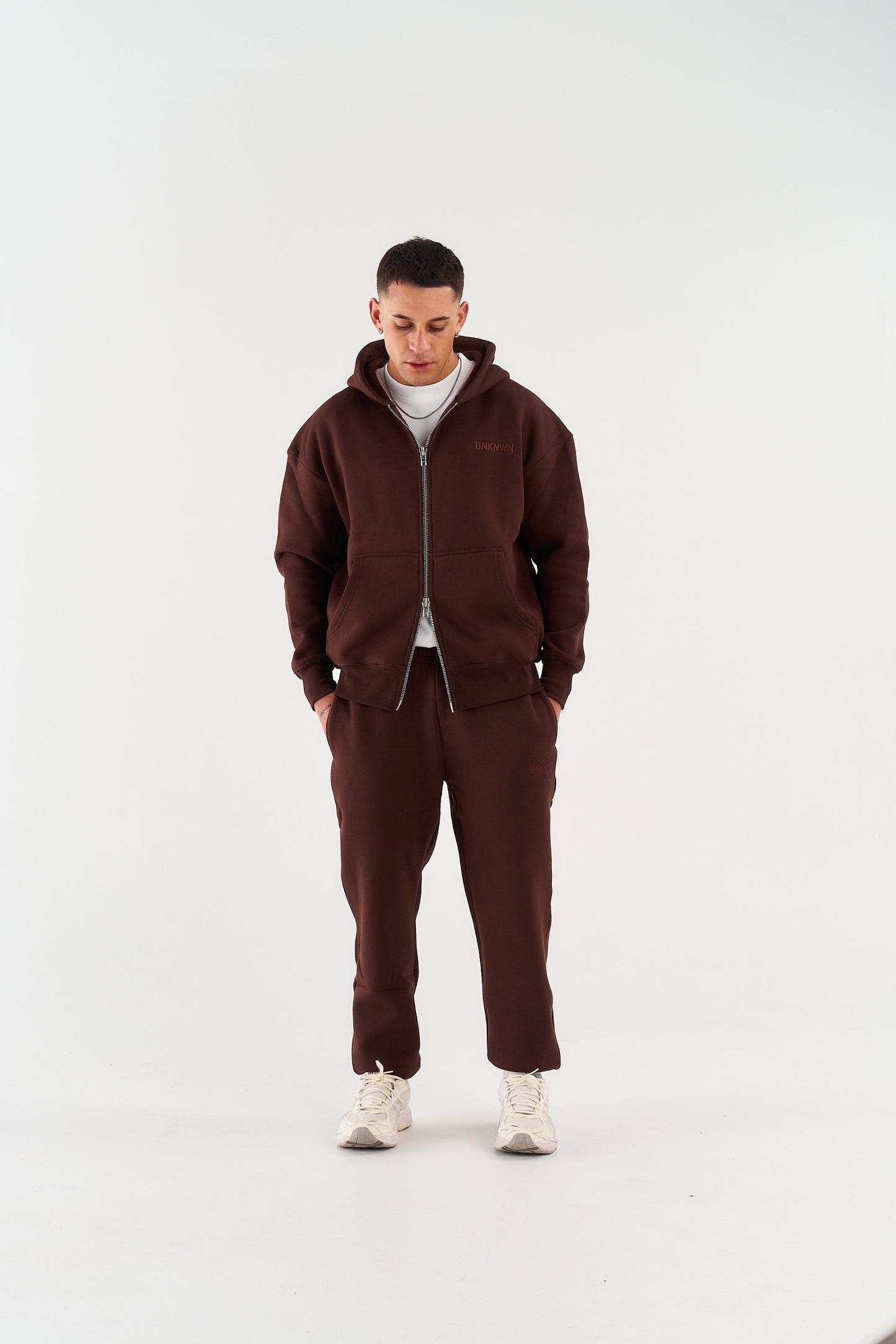 CLASSIC ZIP UP JACKETS - BROWN