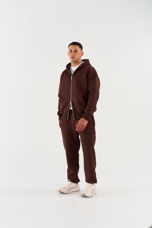 CLASSIC ZIP HOOD - BROWN