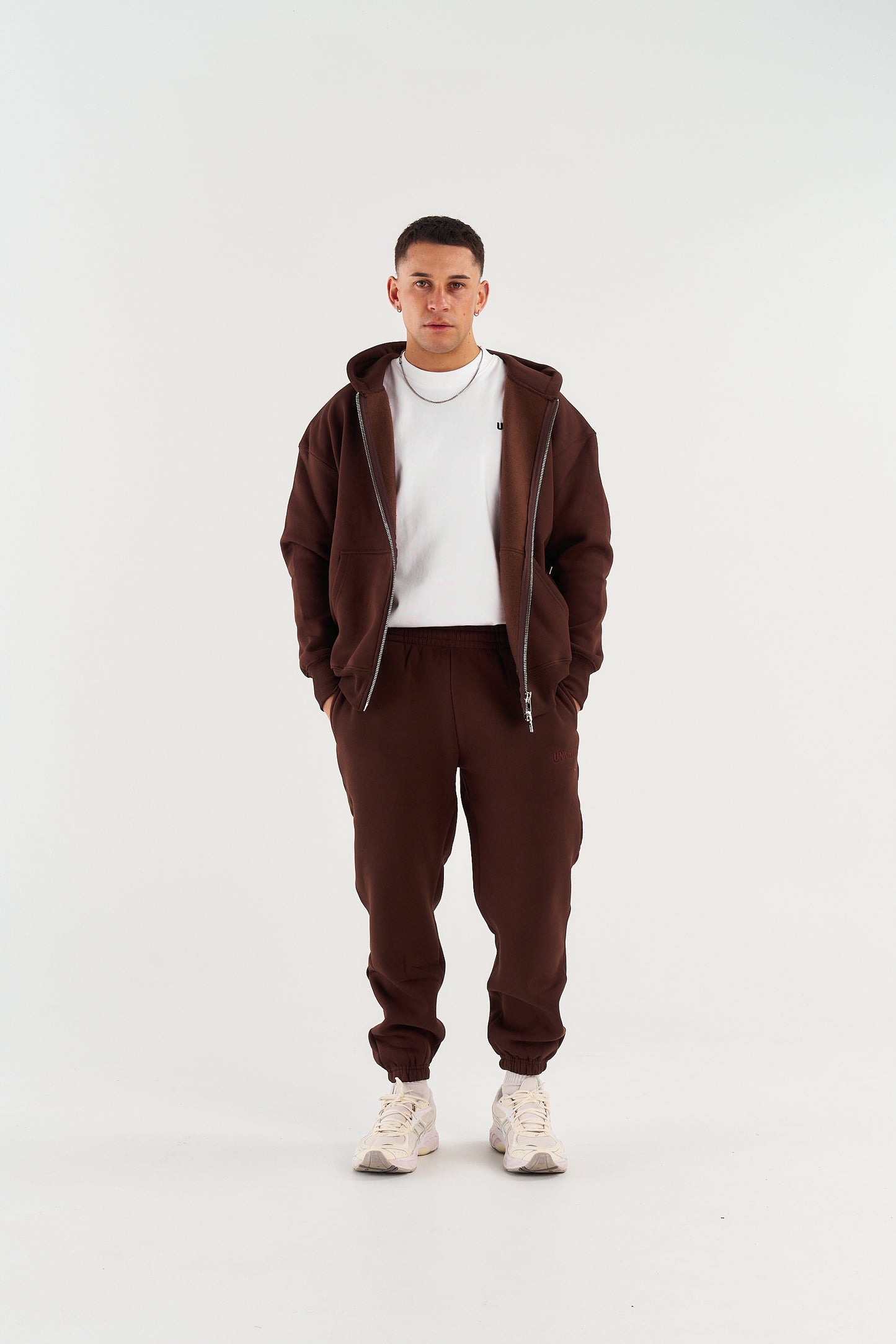 CLASSIC ZIP UP JACKETS - BROWN