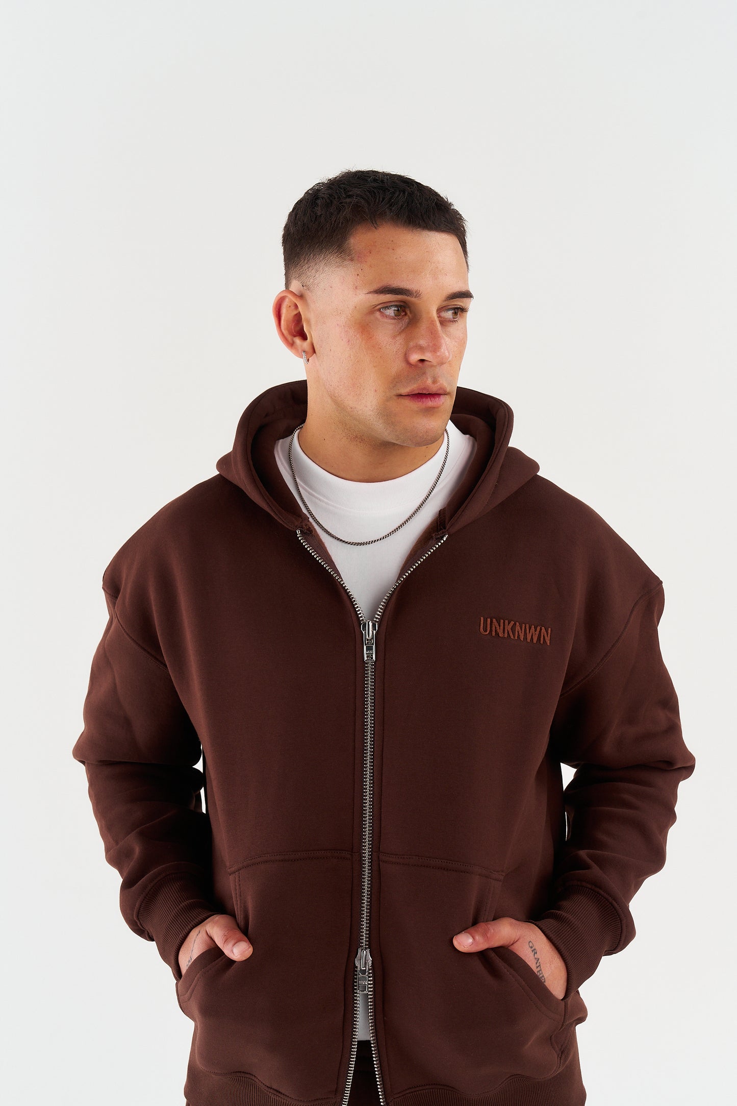 CLASSIC ZIP UP JACKETS - BROWN