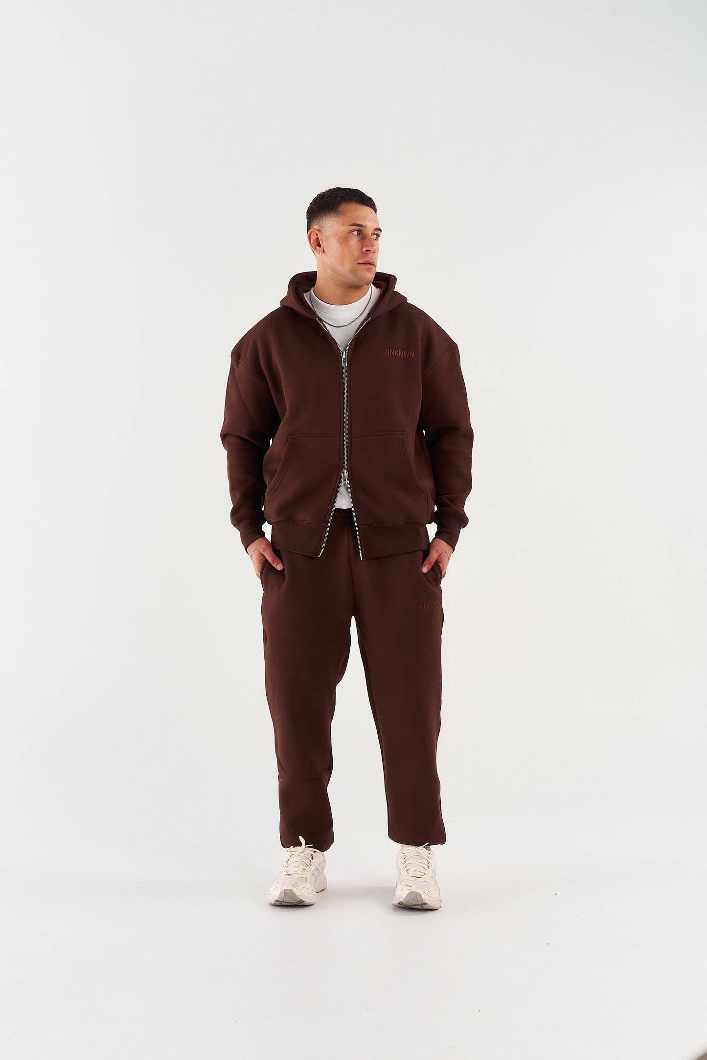 CLASSIC ZIP UP JACKETS - BROWN
