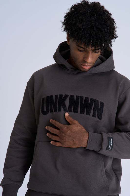 DRE APPLIQUΓ HOODIE -  CHARCOAL