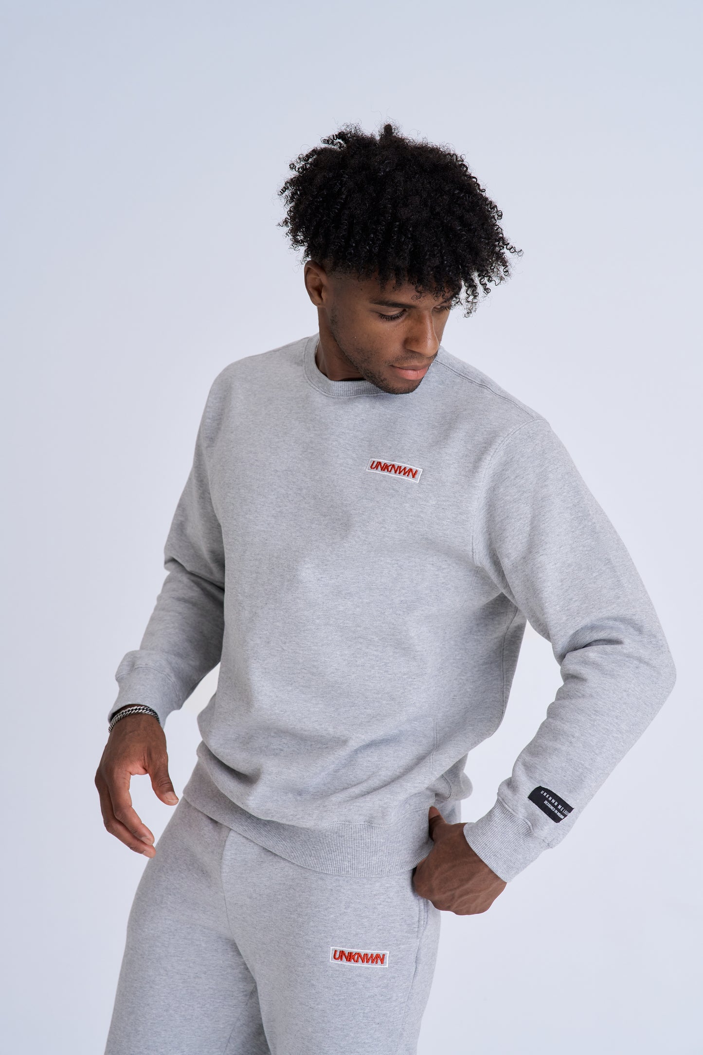 BOX LOGO CREWNECK - GREY