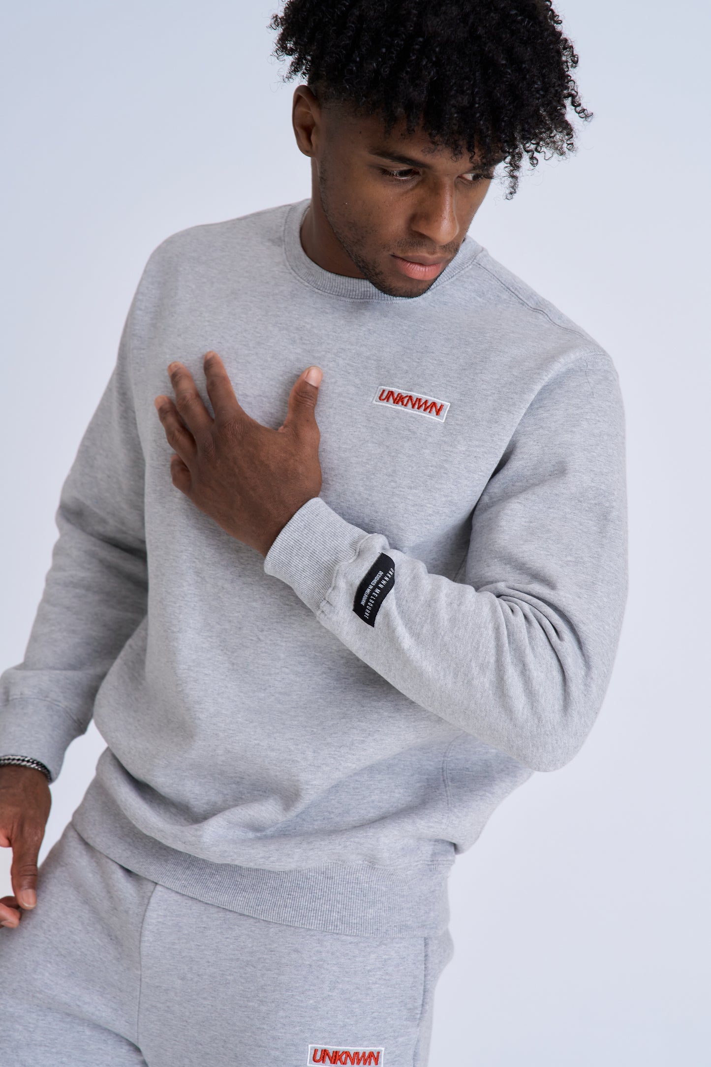 BOX LOGO CREWNECK - GREY