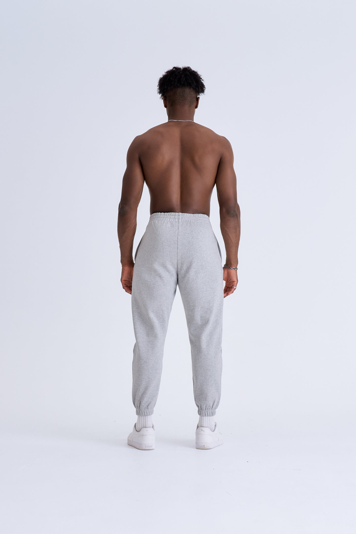 BOX LOGO TRACKPANTS - GREY