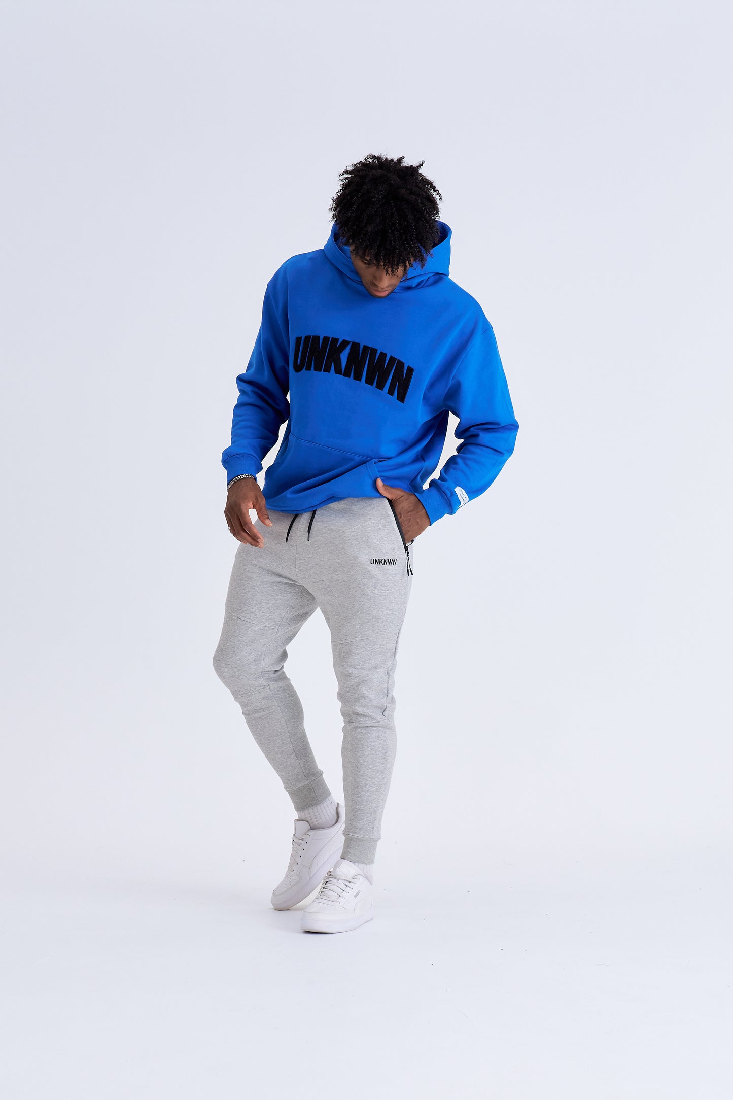 DRE APPLIQUÉ HOODIE -  BLUE