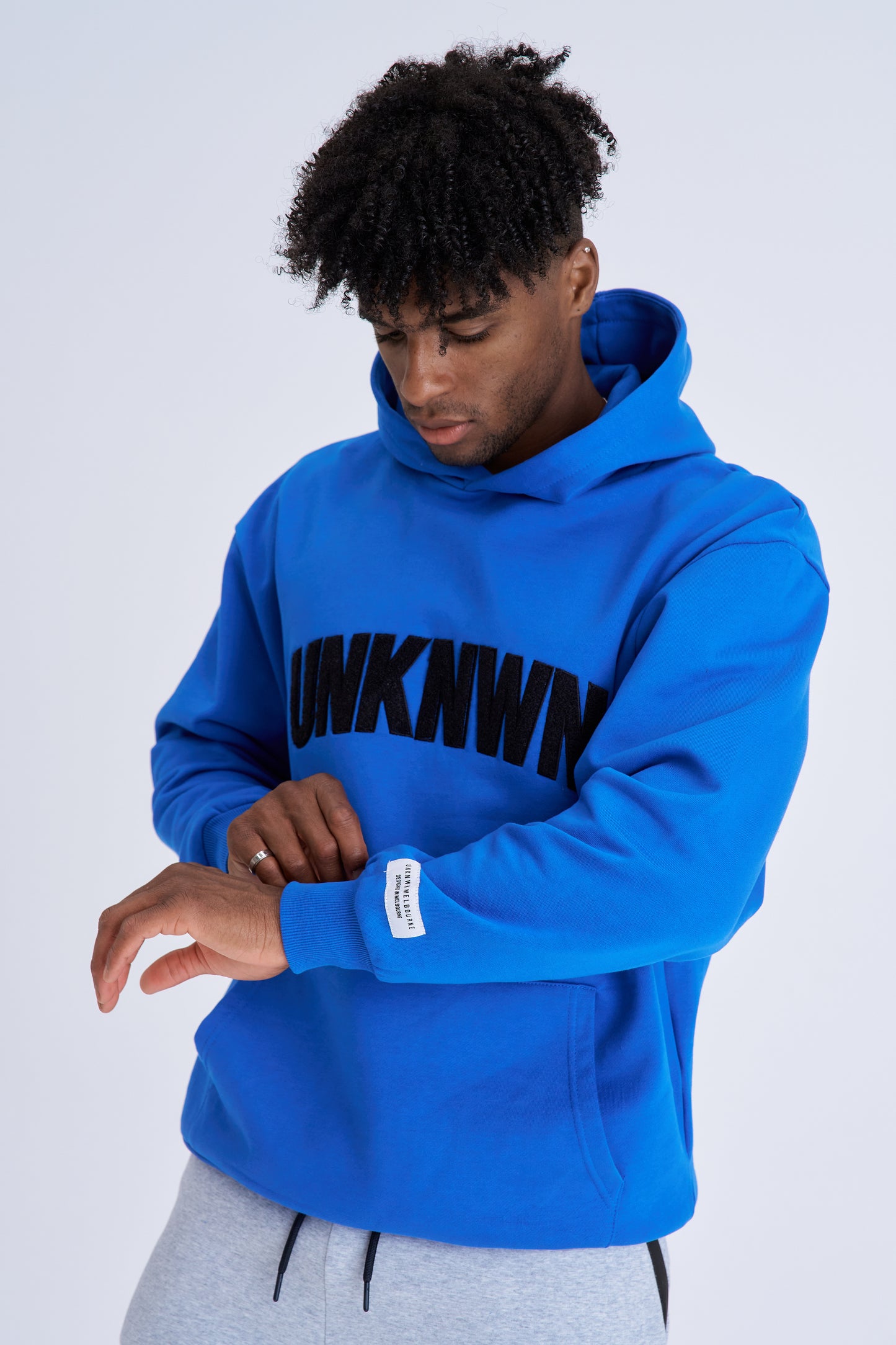 DRE APPLIQUÉ HOODIE -  BLUE
